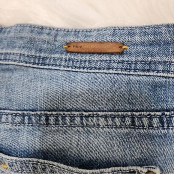 Anthropologie Picro And The Letter Press Jean Shorts Women's 28 Blue Distressed - Picture 9 of 14